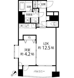 レニール本駒込【4階】の間取り