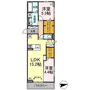 サンフォート【2階】の間取り