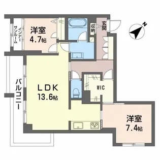 クラリシア【2階】の間取り