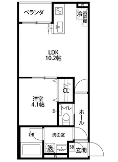 クレスト長潟【3階】の間取り
