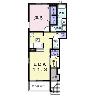 バイオレット【1階】の間取り