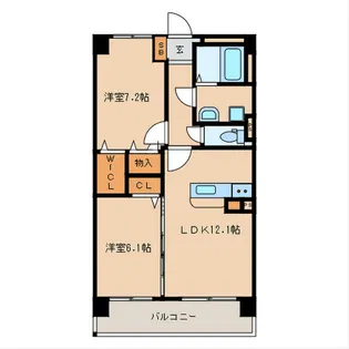パークスタイル伊都【3階】の間取り