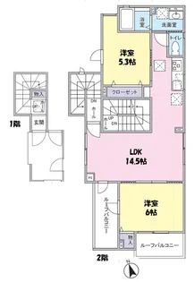 ラウレール三軒茶屋【2階】の間取り