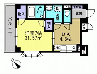 メルクール【3階】の間取り