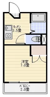 グリッター厚母郷【2階】の間取り