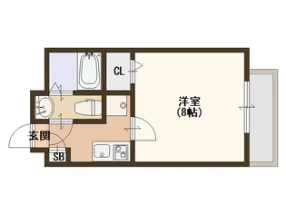 大阪府大阪市住之江区浜口西1【マンション】の間取り