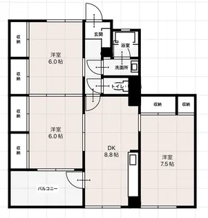 高知県高知市高須2【マンション】の間取り