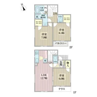 東京都府中市美好町3【一戸建】の間取り