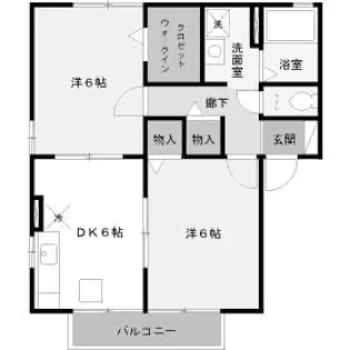 ニューポワール A【1階】の間取り