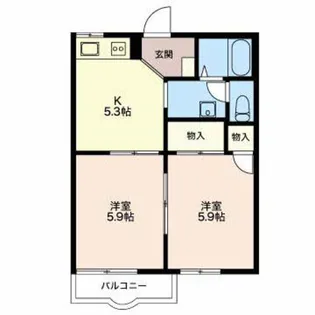 リバーサイドSHIMOYAMA【2階】の間取り