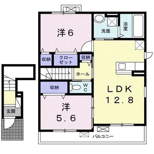 レジデンスヒルA【2階】の間取り
