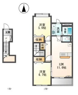 ベストハイツ【2階】の間取り