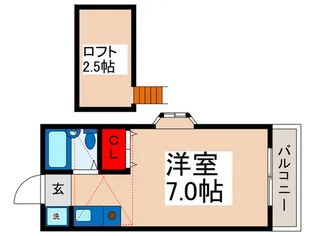 ニュ-アロ-ズMI【2階】の間取り