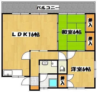 コーポきさらぎ【1階】の間取り