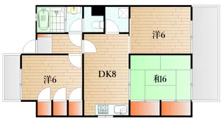 山口県下関市川中本町1【マンション】の間取り