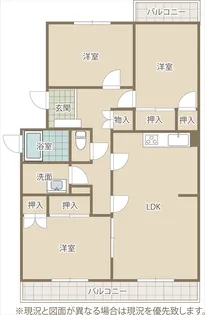 ラッフルズマンション【1階】の間取り