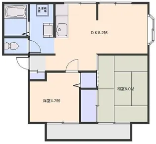 サンライジング【1階】の間取り