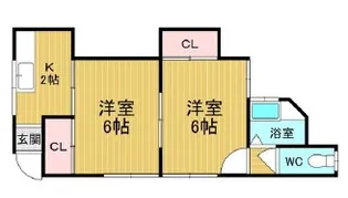 ミリナハイツ【1階】の間取り