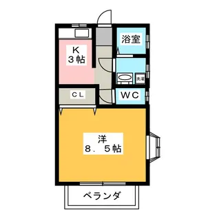 ワールドハイツ5番館【2階】の間取り