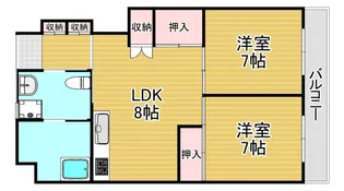 サンコーポラス南港26号棟【1階】の間取り