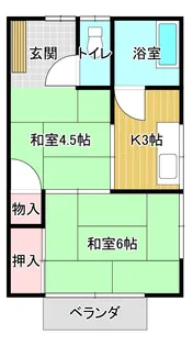 コーポサンローザI【1階】の間取り
