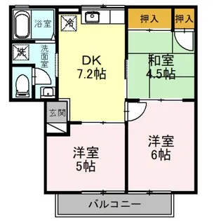 メュールパレ松本II【2階】の間取り
