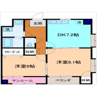 梨夢人【4階】の間取り