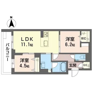 ルーエ清瀬【1階】の間取り