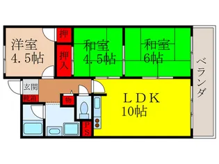 ヴィラ荘園口の間取り