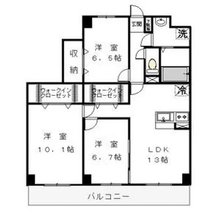 Refuge・F (リフュージュ・エフ)【5階】の間取り