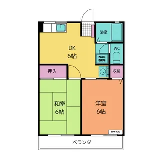 シティハイムサンシャイン【2階】の間取り