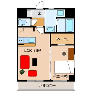 Espoir中央【8階】の間取り