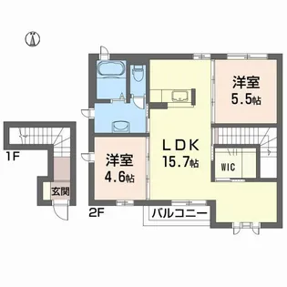 シャーメゾンlaverie【2階】の間取り