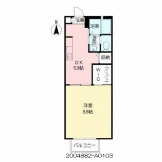 Fコート萩原【1階】の間取り