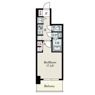 SーRESIDENCE堺市駅前【7階】の間取り