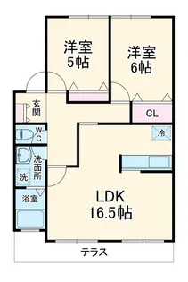 メゾンエムロード【1階】の間取り