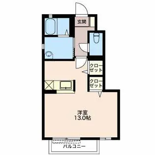 ディアス持川D【1階】の間取り