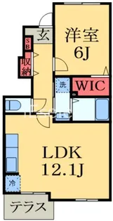 レジデンスみどりヶ丘2【1階】の間取り