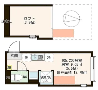 KUBO小岩【1階】の間取り