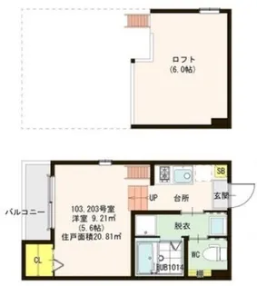 大阪府大阪市住之江区安立1【アパート】の間取り