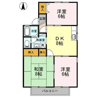 愛知県春日井市花長町1【アパート】の間取り