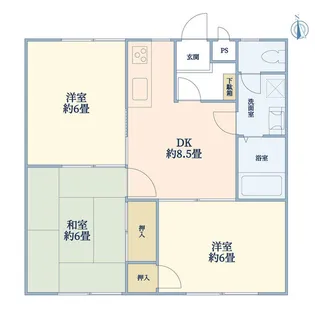 3DKの間取り画像