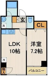 東京都中央区東日本橋2【マンション】の間取り