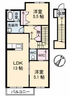 マレンドール【2階】の間取り