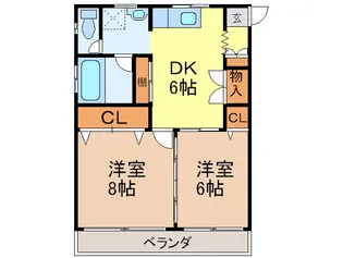 安田マンション【4階】の間取り