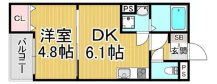 兵庫県西宮市今津水波町【アパート】の間取り