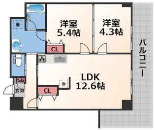 ルビアス上小阪【3階】の間取り