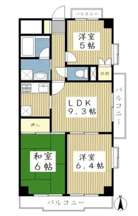 ボナール十壱番館【3階】の間取り