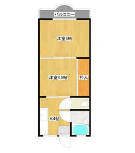 冨迫アパート【2階】の間取り