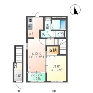 アンジェリーナ【2階】の間取り